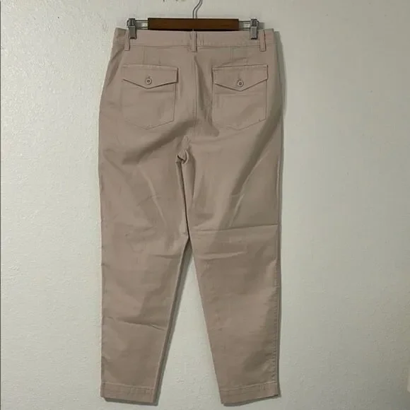 LOFT Khaki Chino Pants Straight Leg Womens 6 Vacation Preppy Office Utility Chic - Picture 5 of 11